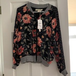 NWT - Saltwater Luxe zip bomber jacket